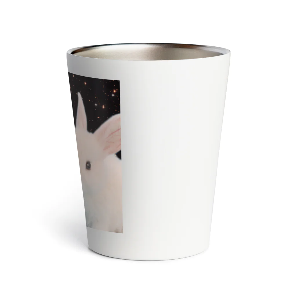 宇宙動物園の宇宙白うさぎ Thermo Tumbler