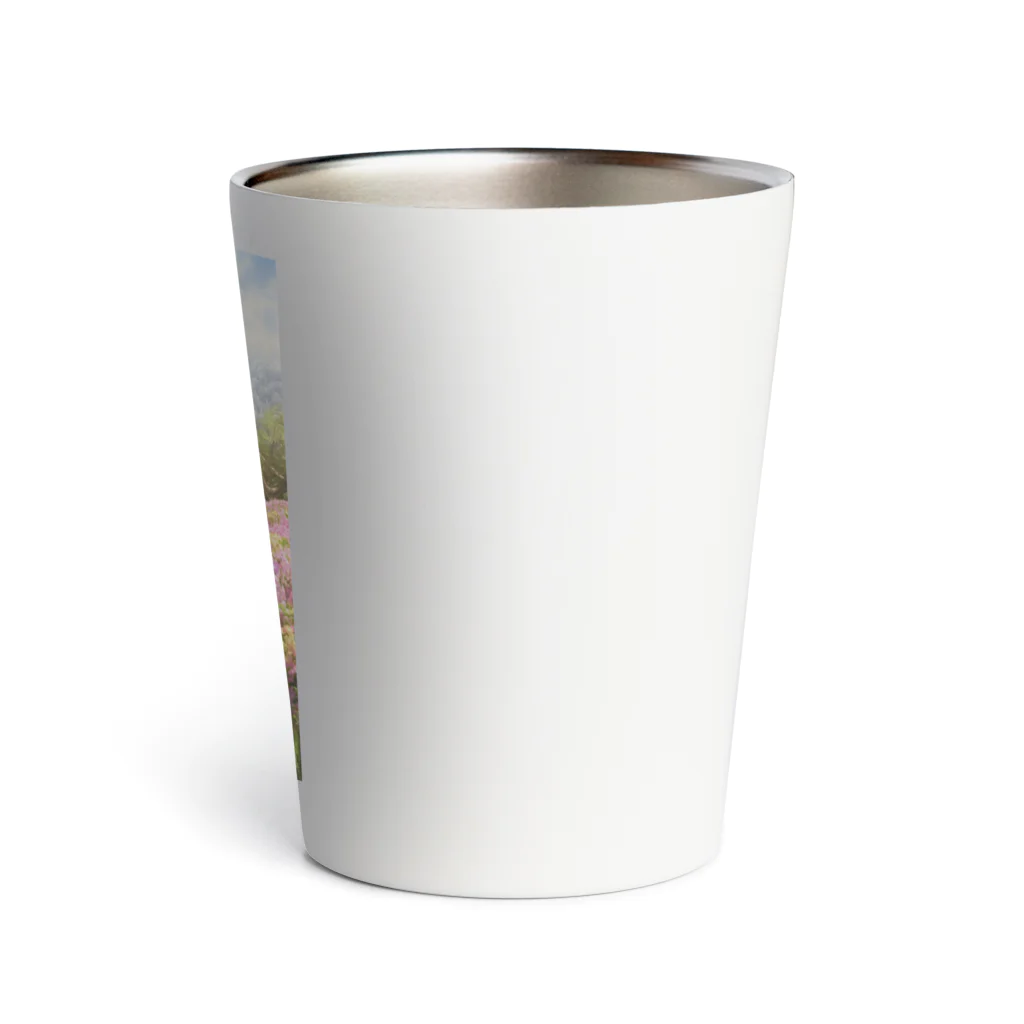 癒しのお部屋の花とうさぎ Thermo Tumbler