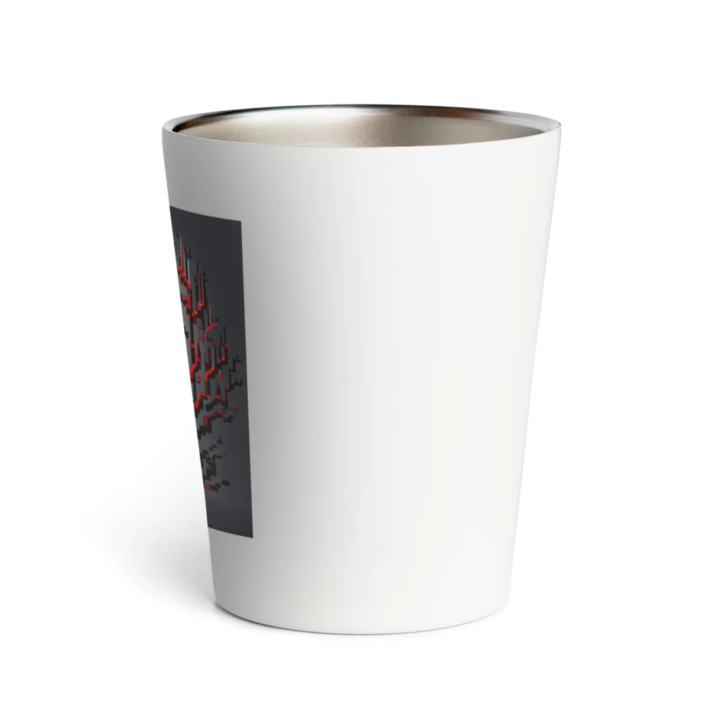 henohenomohejiadのドット絵のホラーなカラス Thermo Tumbler