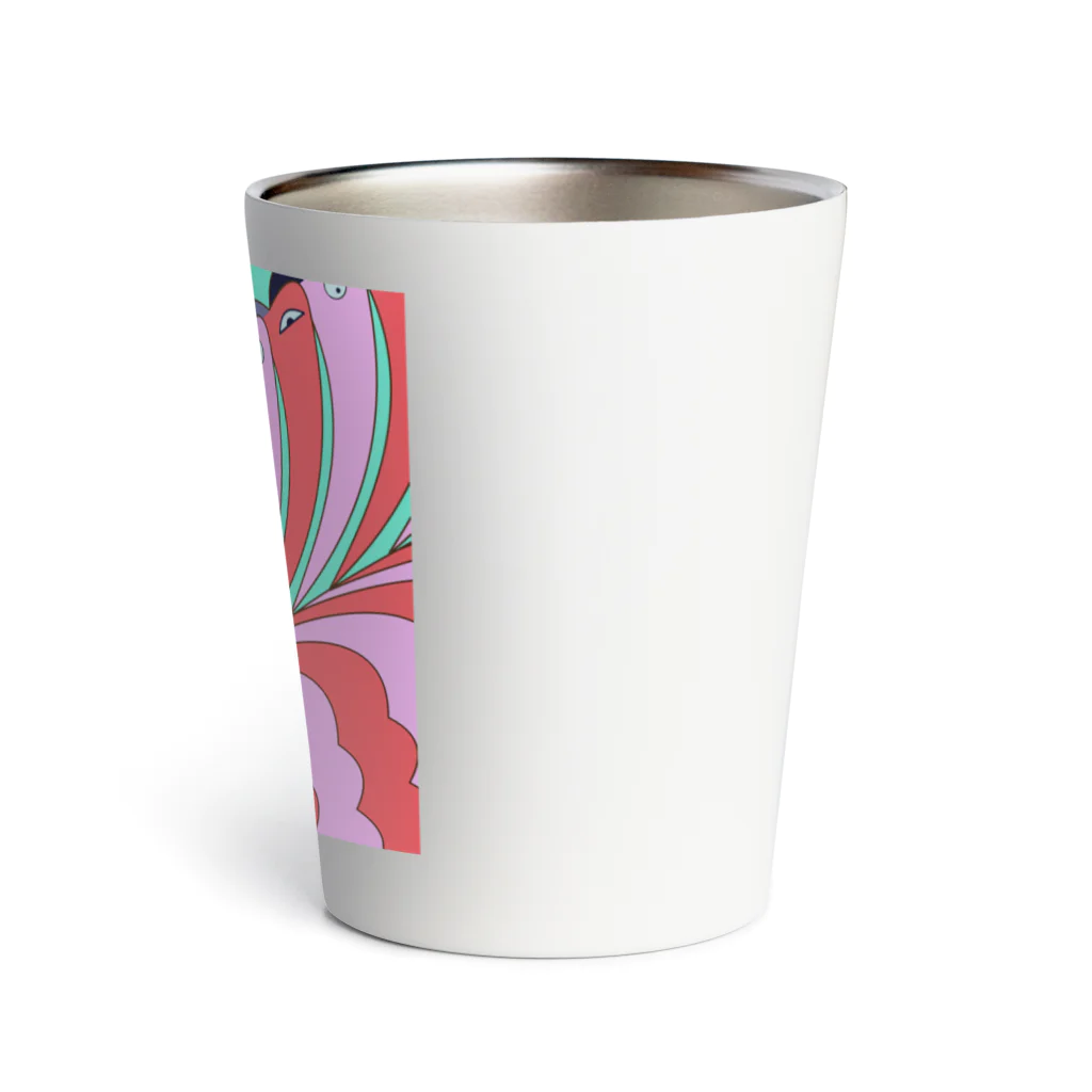 ココから（こーひーまる。）のカラフラミンゴ Thermo Tumbler