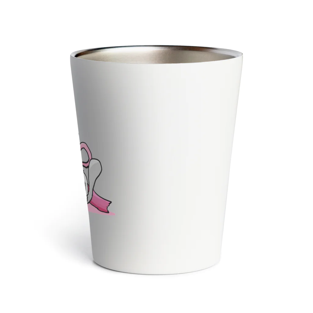 もちけらのリボン猫ちゃん Thermo Tumbler