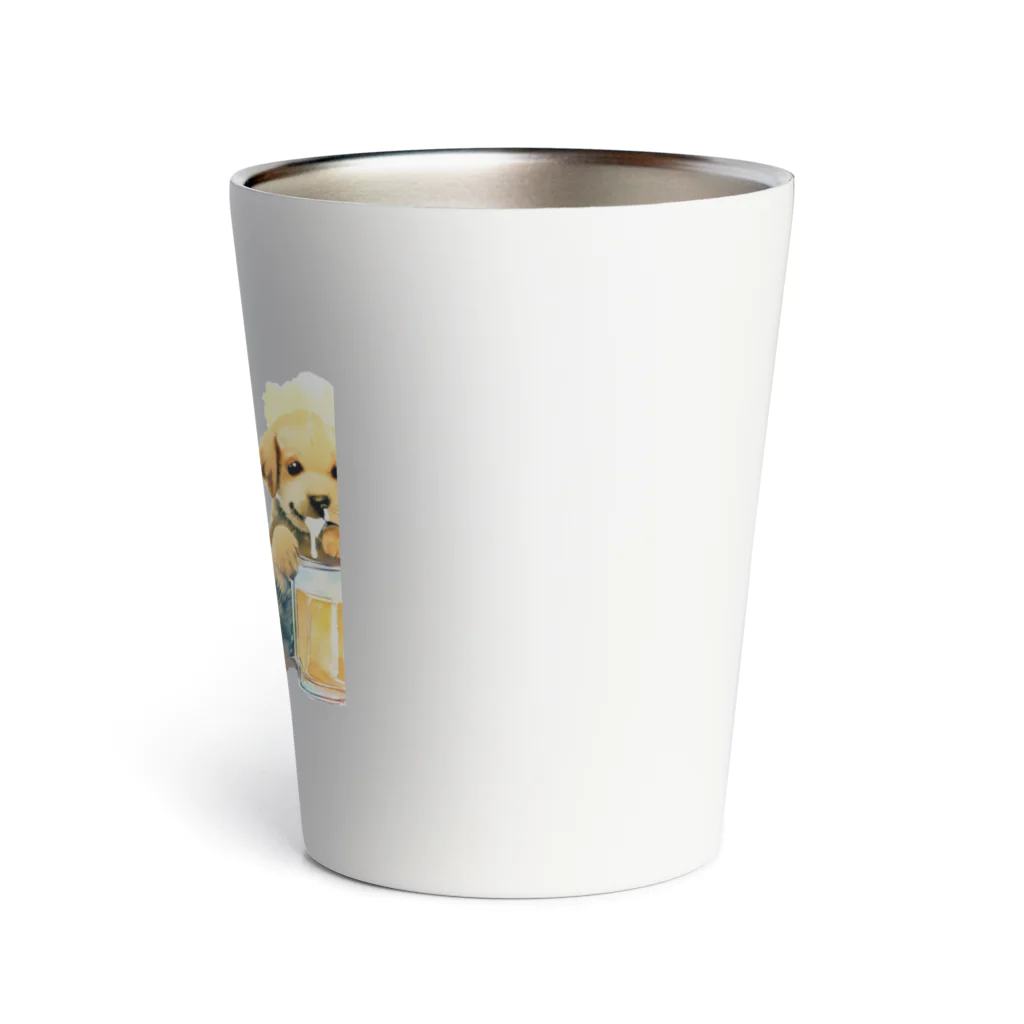 ✴︎Tiara shop✴︎のビール好きの犬 Thermo Tumbler