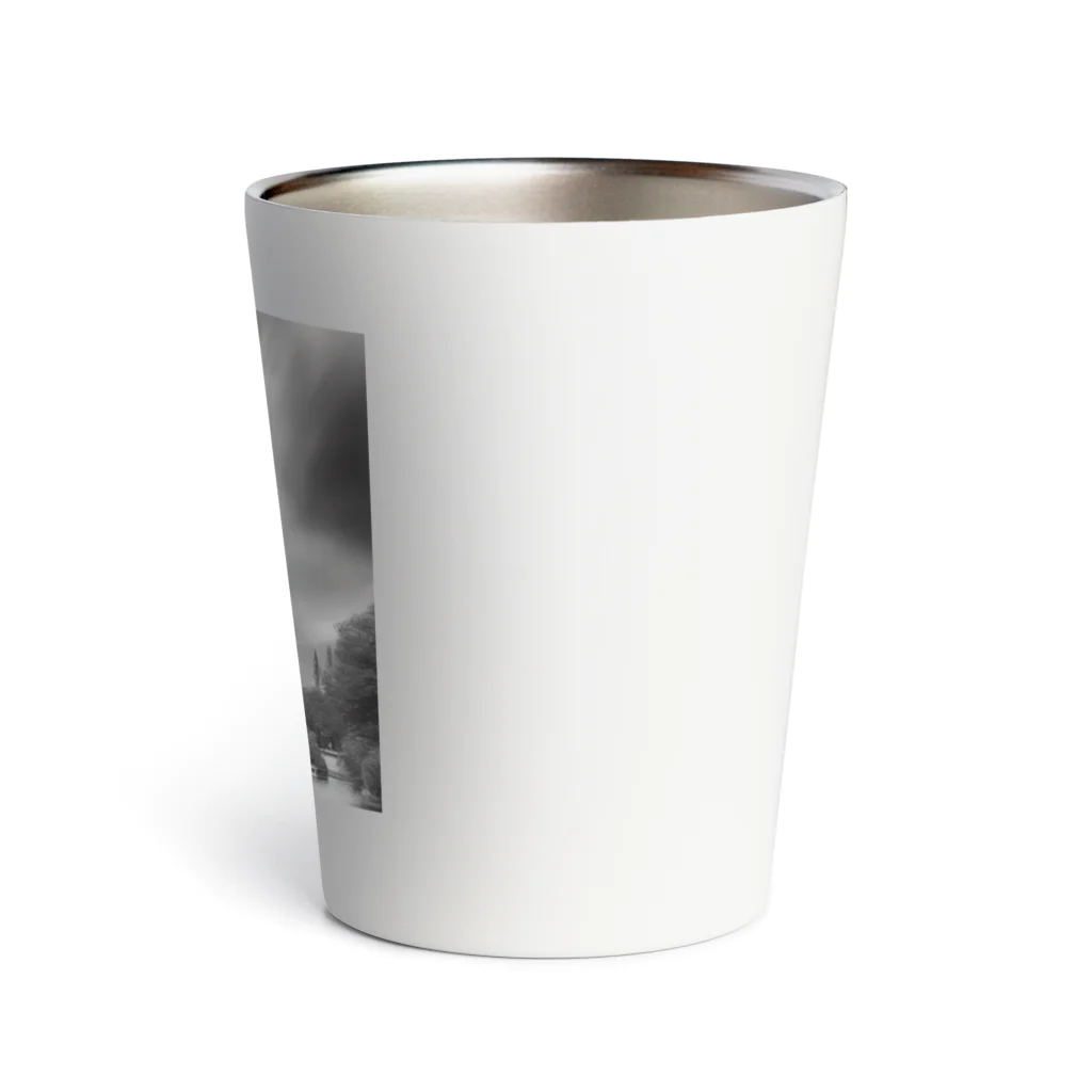 NYNANTのモノクロ　世界遺産　ウェストミンスター宮殿　ビッグベン Thermo Tumbler