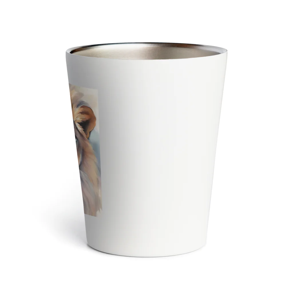 animals lovingのライオン水彩画５ Thermo Tumbler