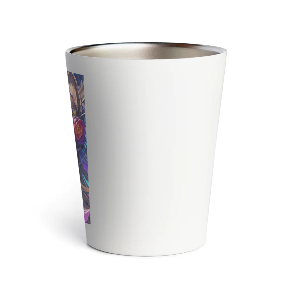 Rapitesu_AI_officialの「花の中の美 - レースの少女」 Thermo Tumbler