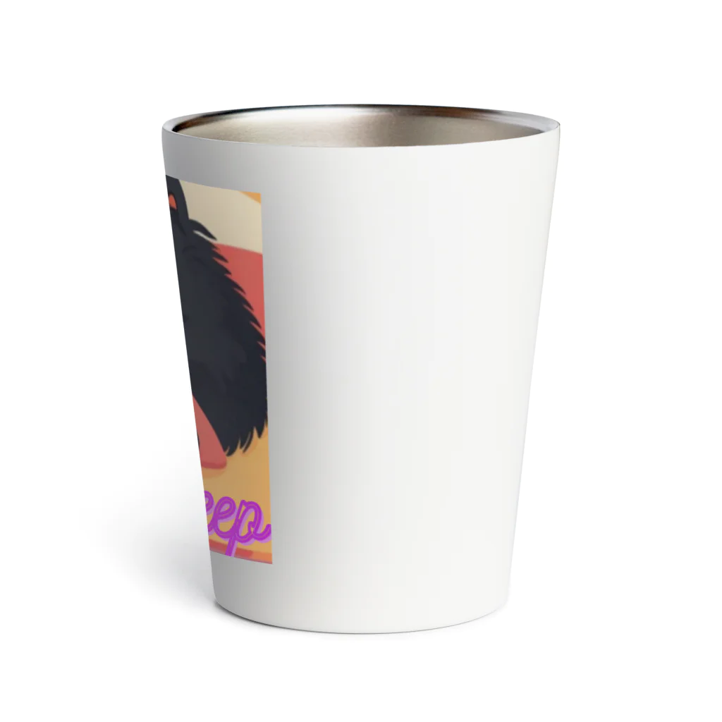 Pom-Dog'sのねむねむ黒ポメちゃん Thermo Tumbler