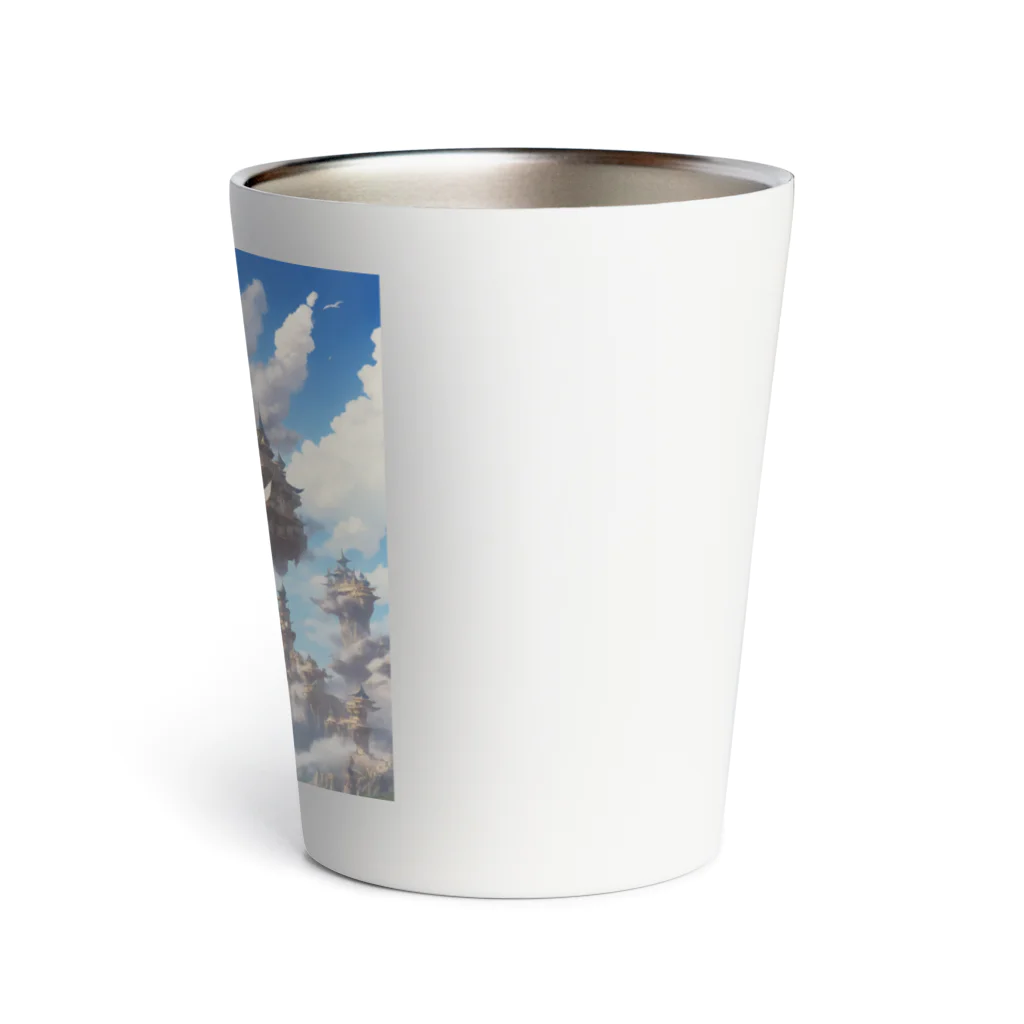 SetsunaAIの空に浮かぶ島のファンタジーグッズ Thermo Tumbler