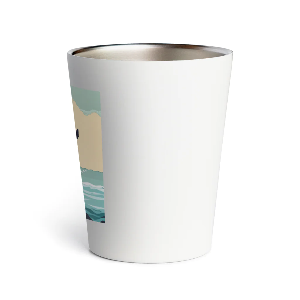 dosurinのドット絵のクジラ Thermo Tumbler