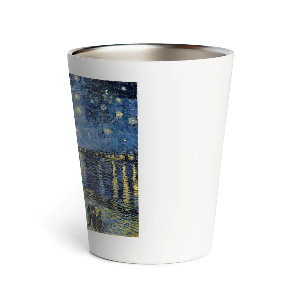 名画館のゴッホ「ローヌ川の星月夜」　フィンセント・ファン・ゴッホの絵画【名画】 Thermo Tumbler