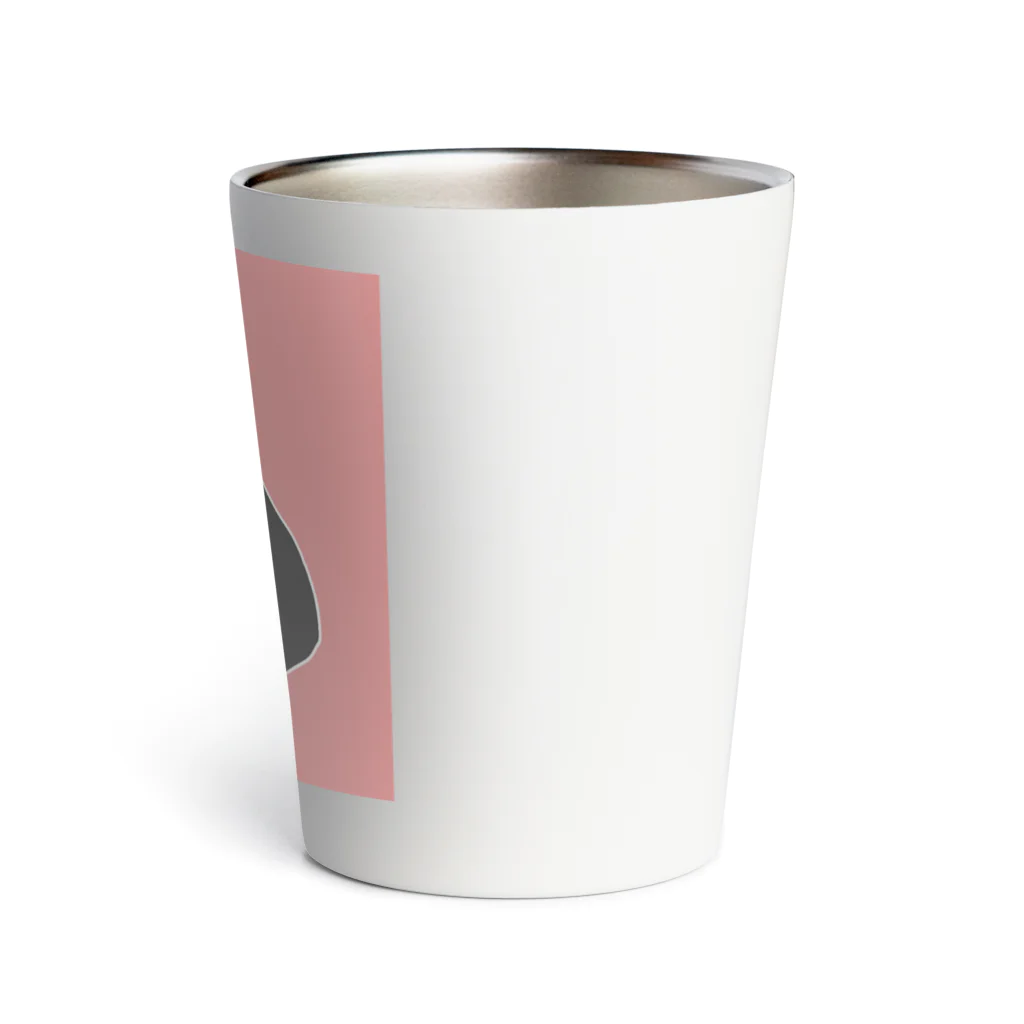 たま屋のねこねこシルエット　ピンク Thermo Tumbler