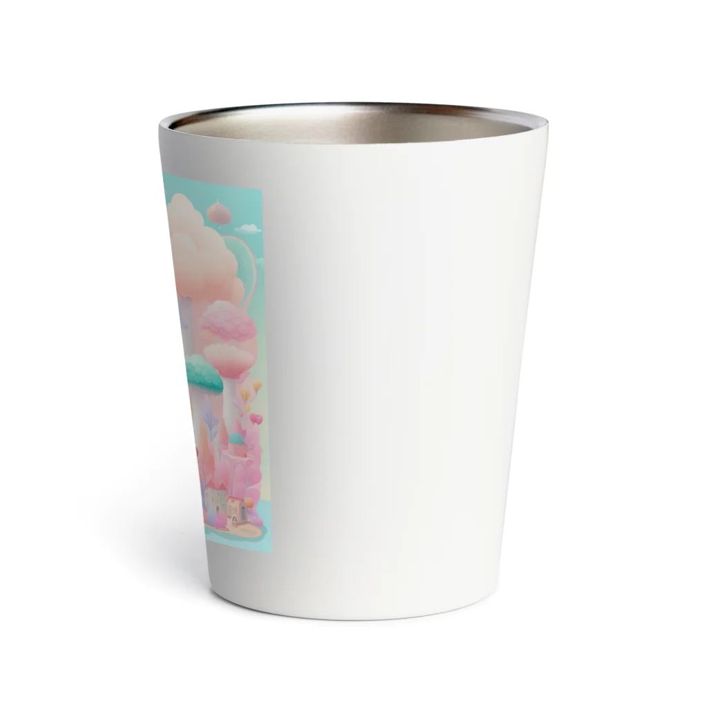 千裕アトリエ（いつもありがとう）のキノコのアート Thermo Tumbler