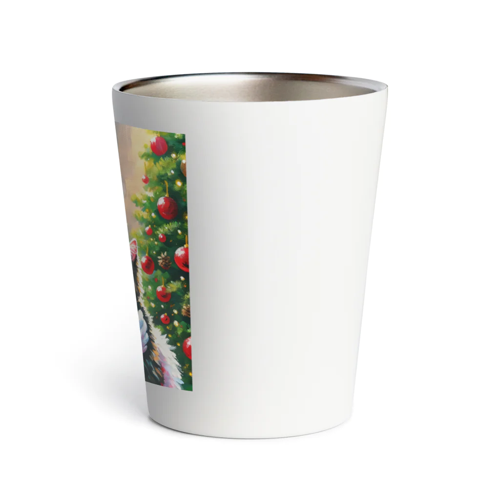 Chee & MarkusのSanta and a Cat Thermo Tumbler