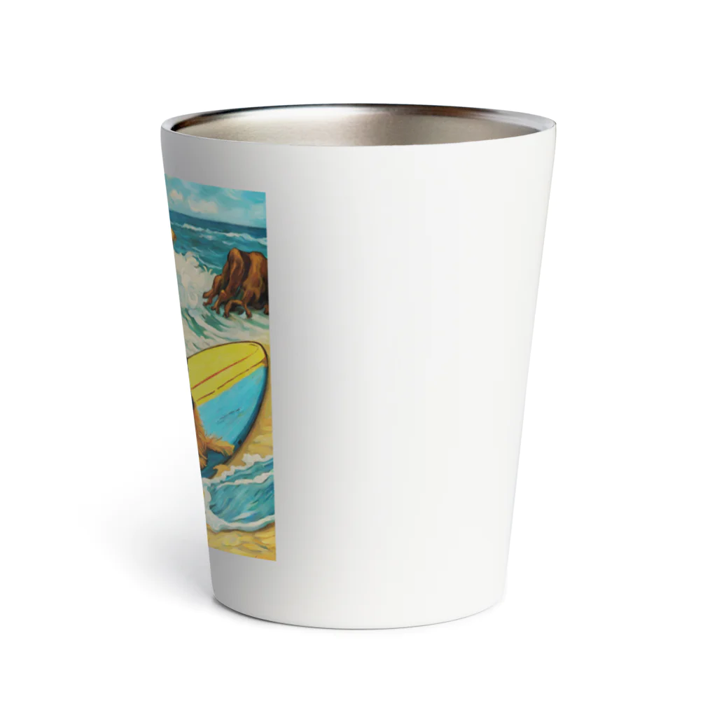 ハッピー・ディライト・ストアの波乗りDog Thermo Tumbler