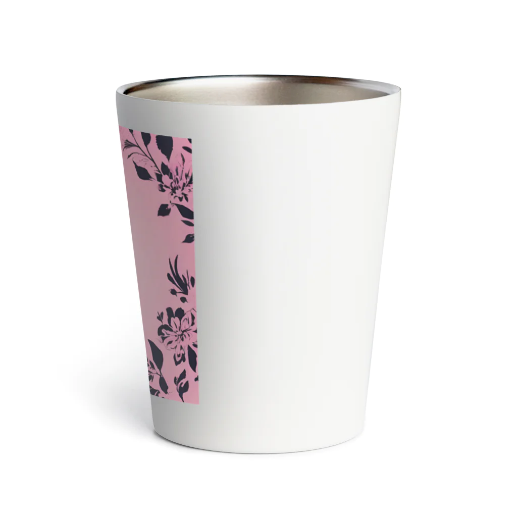 asm193のかわいい女の子の影絵 Thermo Tumbler