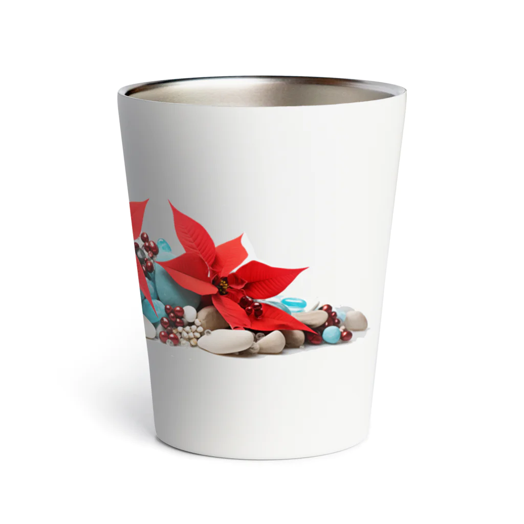 Lunatic-the-Jokersの[12月]December-turquoise&Poinsettia Thermo Tumbler