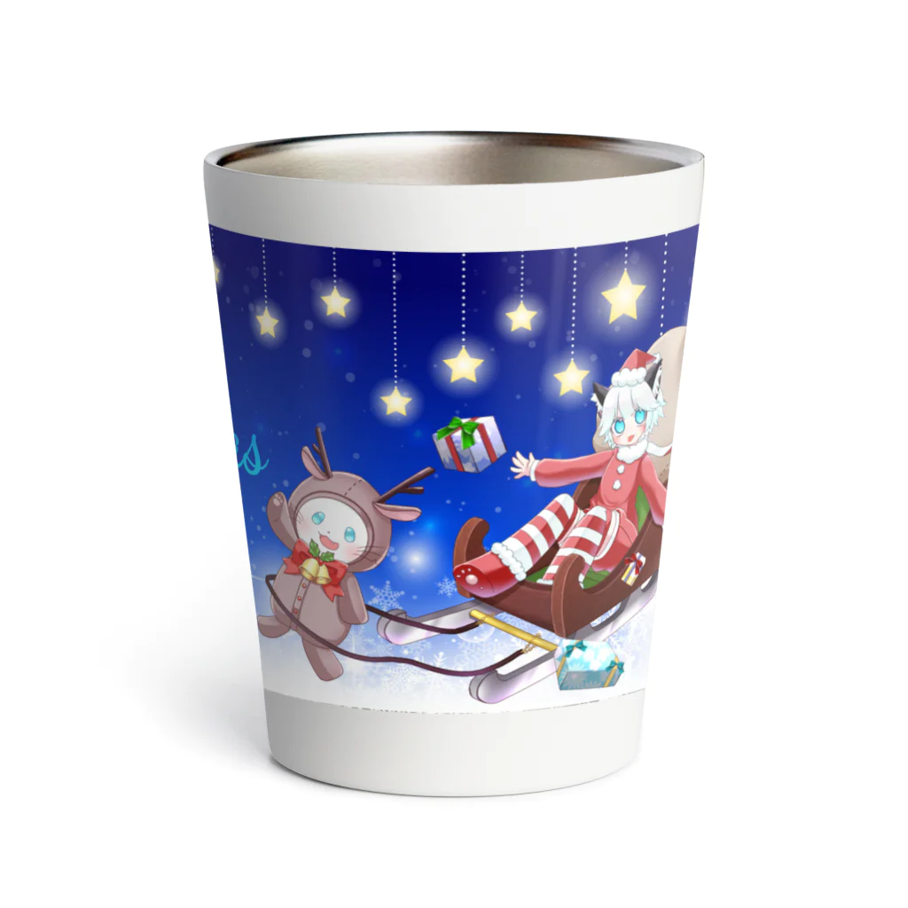 天兎の作品展のXmasサンタ天兎 Thermo Tumbler