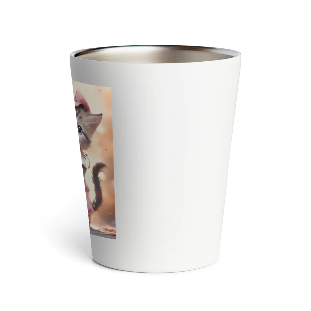 zhaoyushuangの可愛い子猫イラスト Thermo Tumbler