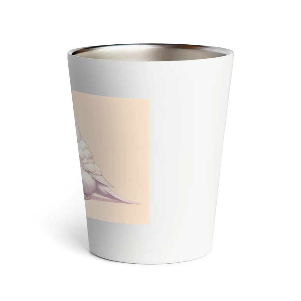 ちゅんちゅんショップの白いセキセイインコ Thermo Tumbler