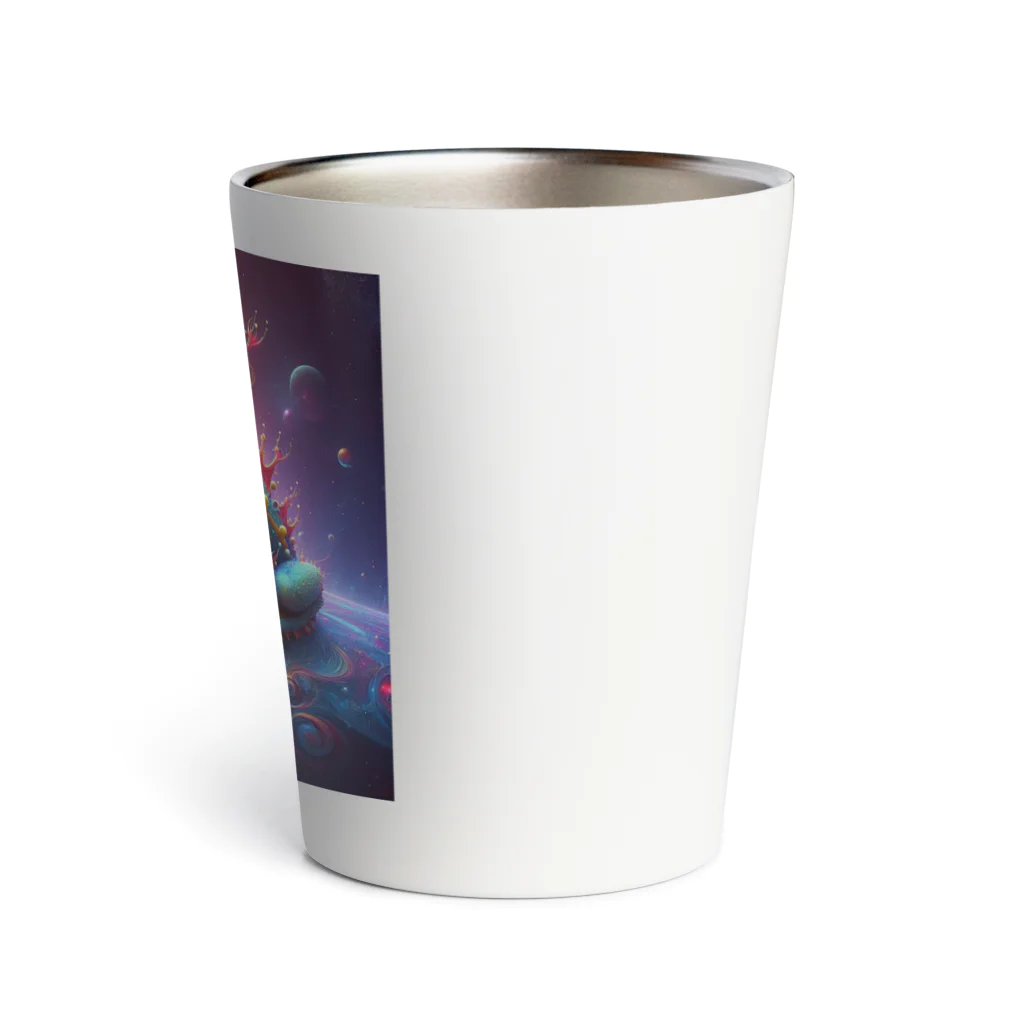 ilovefrogの宇宙の中に浮かぶベルツノガエル Thermo Tumbler