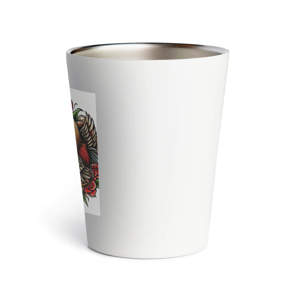 mitsu_tattooの鶏と蛇の喧嘩 Thermo Tumbler