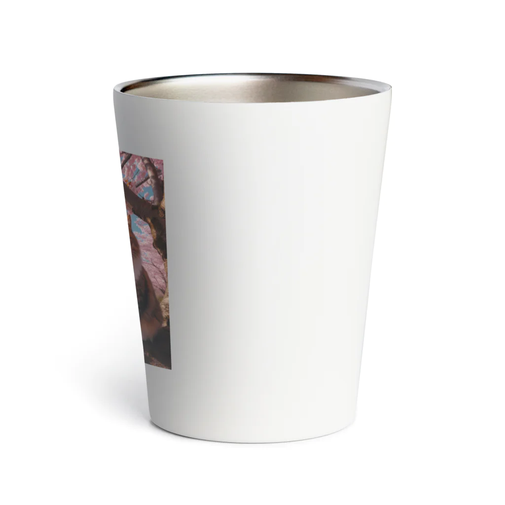 猫好き Japanの富士山と猫 Thermo Tumbler