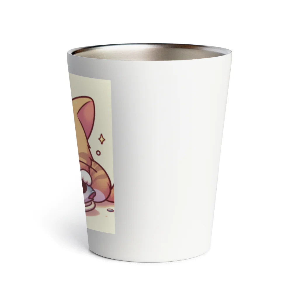 zuuu-の魚を前にドヤ顔にゃんこ☆ Thermo Tumbler