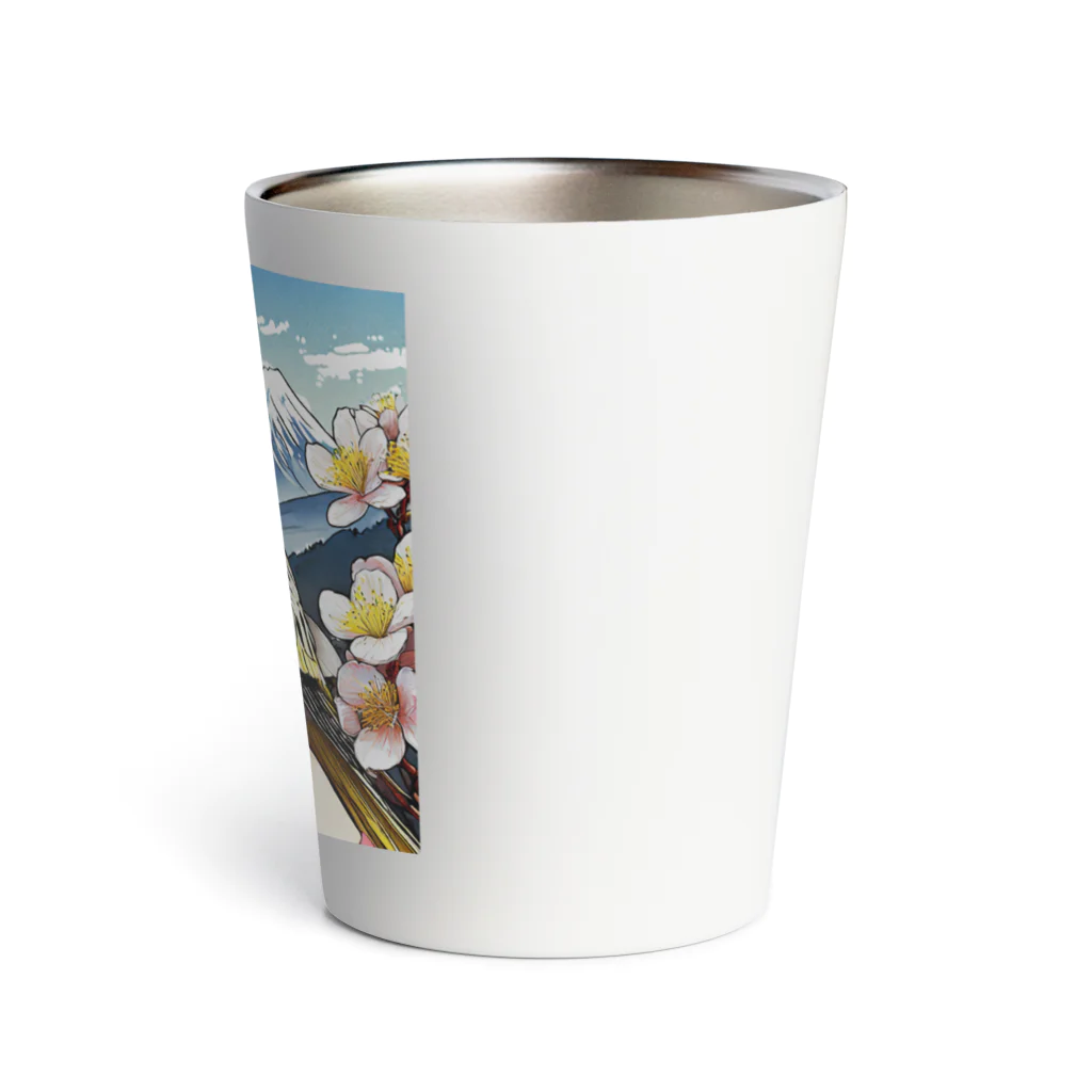 Paonのズーのオカメインコと山景色 Thermo Tumbler