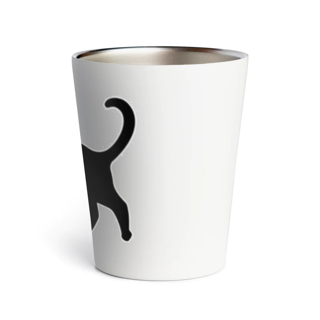 Teatime ティータイムの黒猫は見ていた　ねこ Thermo Tumbler