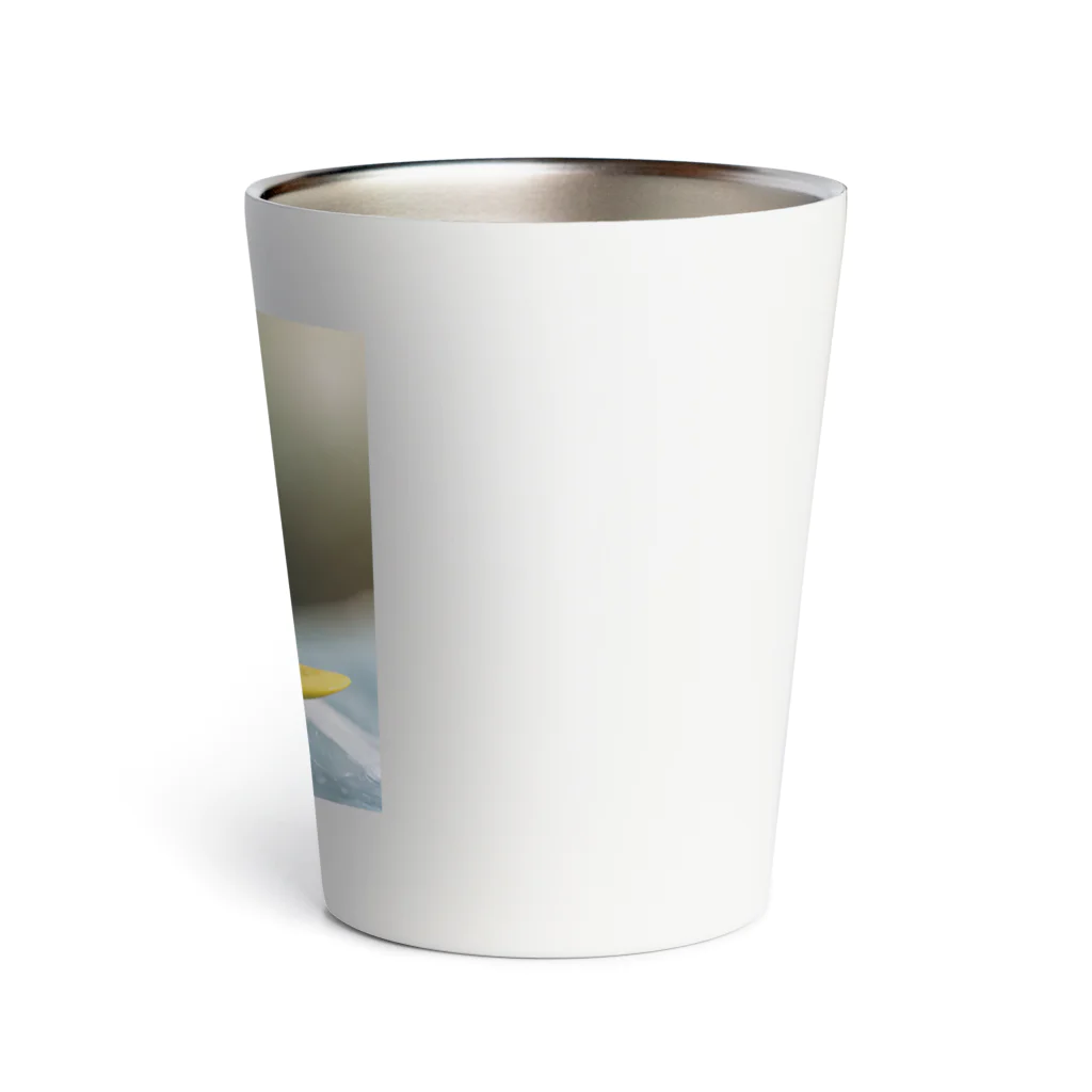 しろはむのサーフィンをする白いハムスター Thermo Tumbler