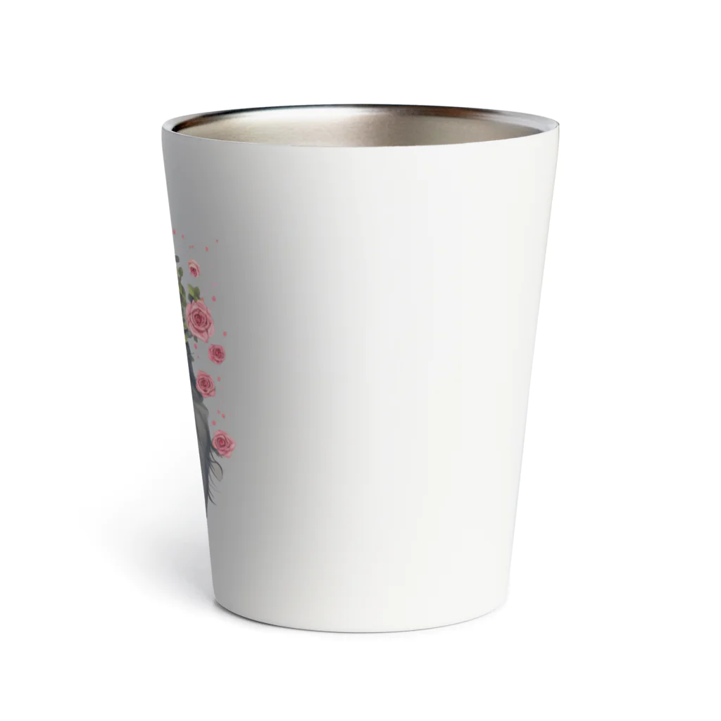 momosoramiaの少女とウサギの薔薇物語 Thermo Tumbler