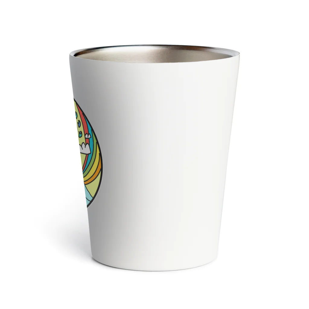 aloha_world_in_circleのjapan mount Fuji rainbow Thermo Tumbler