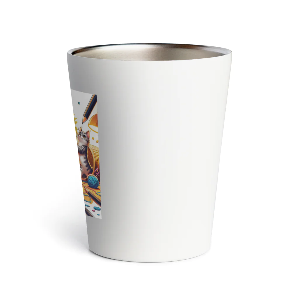 katohkouchiのCreate_an_illustration_of_a_mischievous_cat_gettin_mischievous_cat Thermo Tumbler