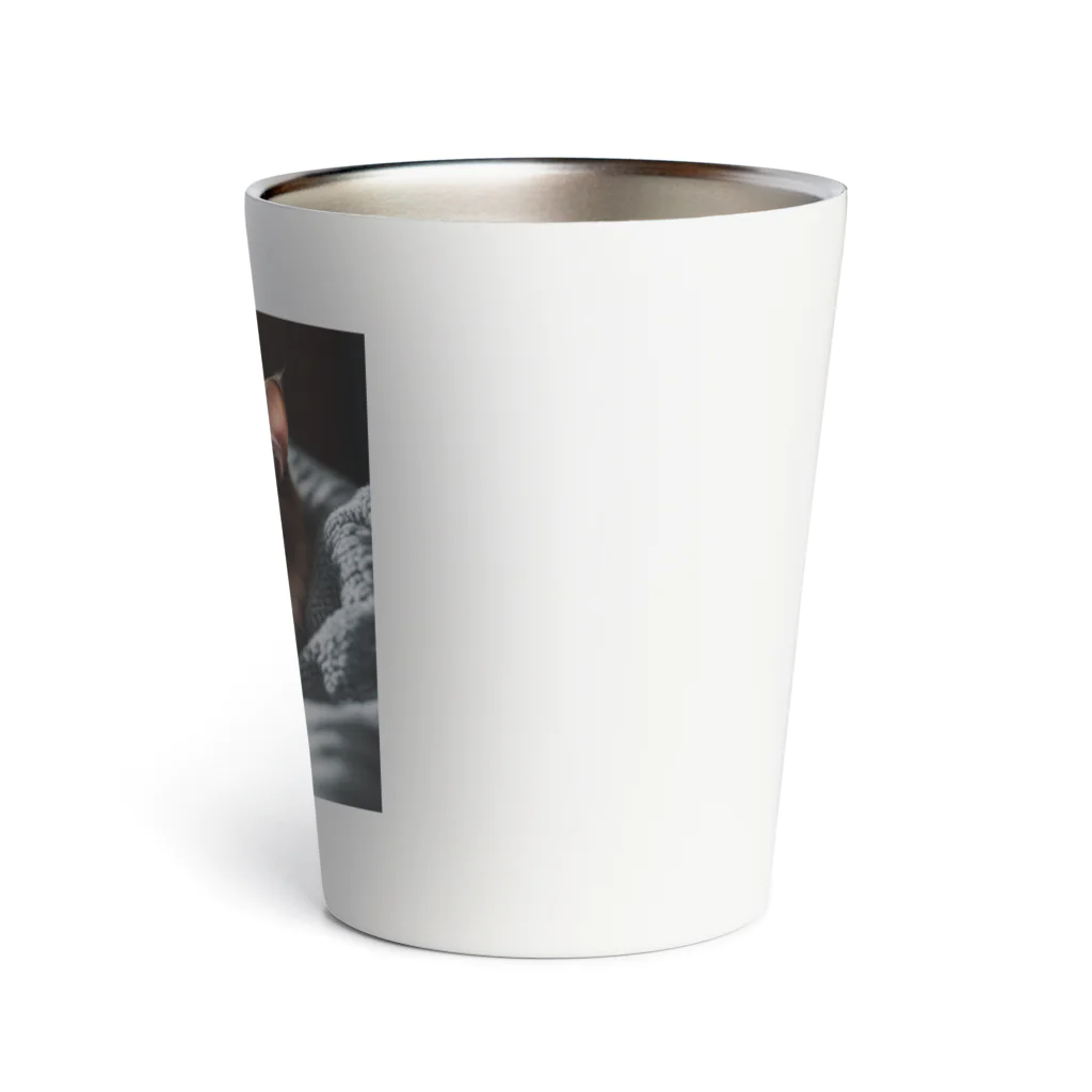 LuckyRiverShineの寝ている猫 Thermo Tumbler