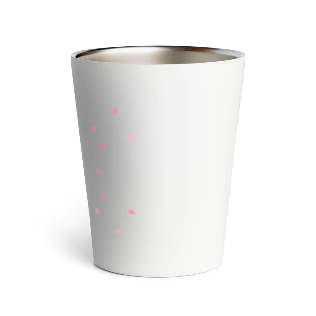 ウサネコ38の🌸🐰∞桜の花びらに囲まれてう∞🐰🌸 Thermo Tumbler