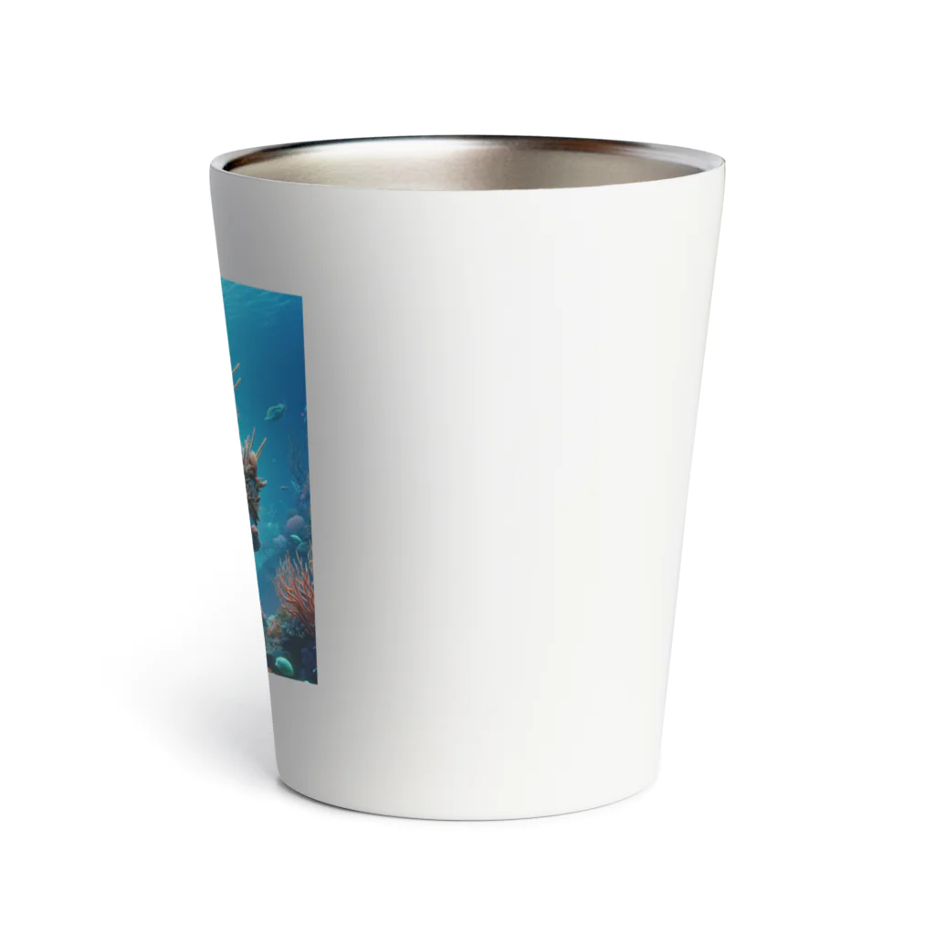 lonely_wolfの深海のドルフィン・サバイバー Thermo Tumbler