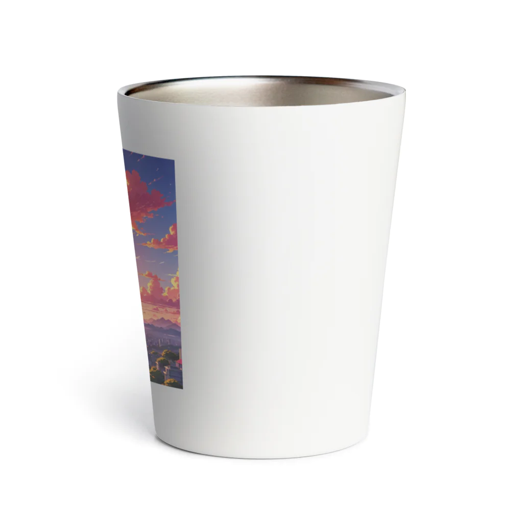 ikeikeikedaの街を照らす夕陽（景色シリーズ） Thermo Tumbler