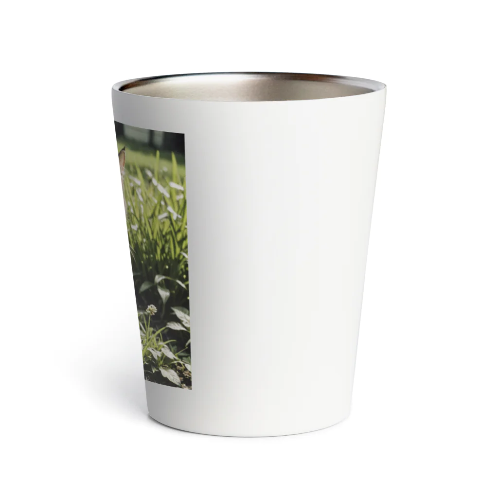 安達聖也の草むらの猫 Thermo Tumbler