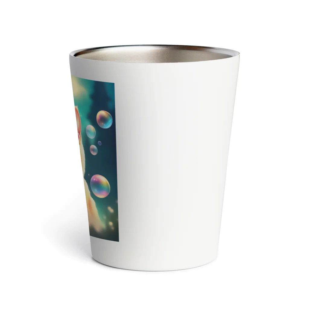 Stork_sanのにゃんともカラフルバブル Thermo Tumbler