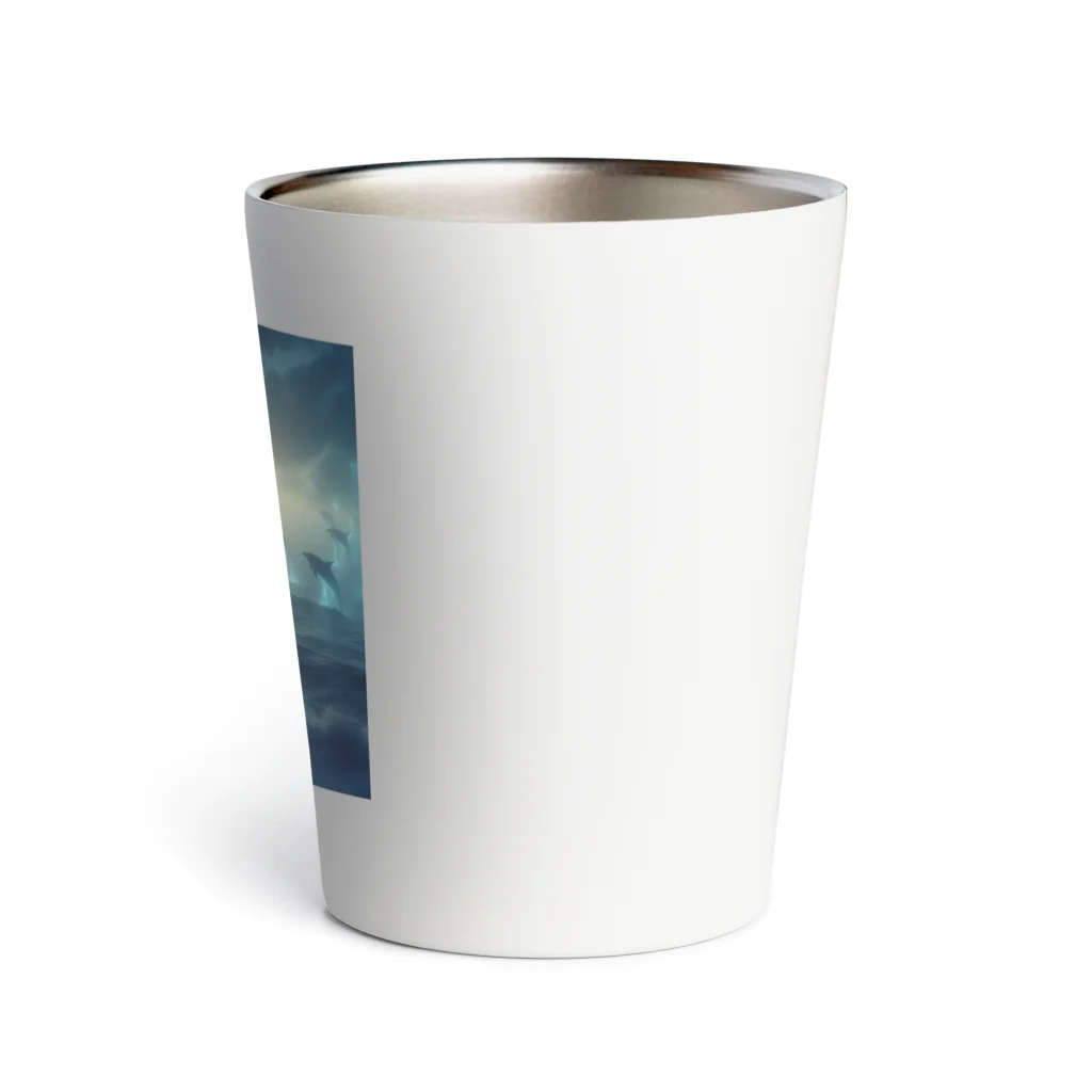 animalsの神秘的なイルカ Thermo Tumbler