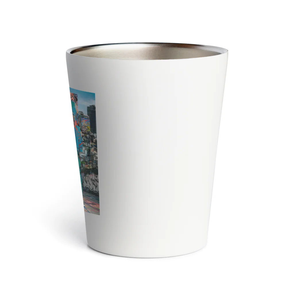 かてこの洋服販売所のUrban Rainbow: Bold Hip-Hop Fashion Thermo Tumbler