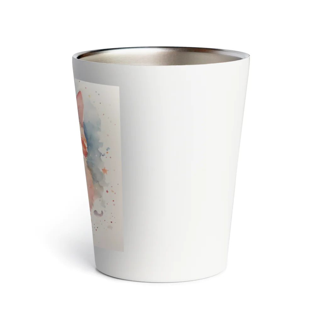 星降る夜にの微笑猫 Thermo Tumbler