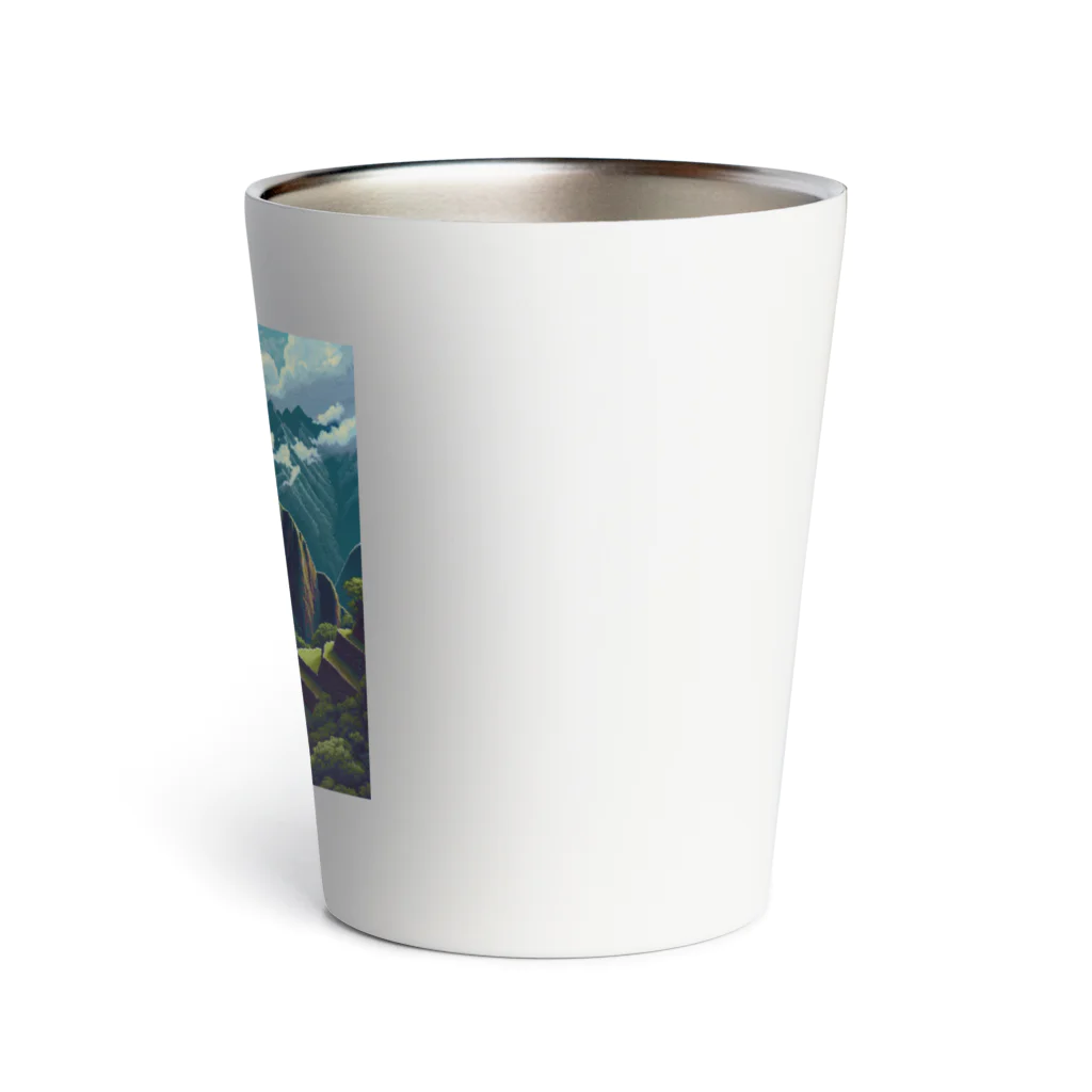 Pixel Art Goodsのマチュピチュ遺跡（pixel art） Thermo Tumbler