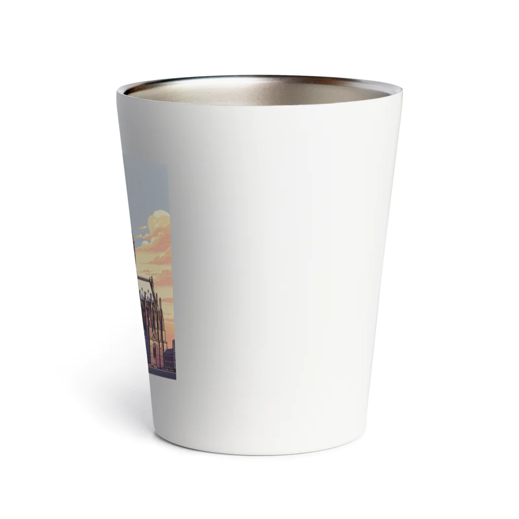 Pixel Art Goodsのケルン大聖堂（pixel art） Thermo Tumbler