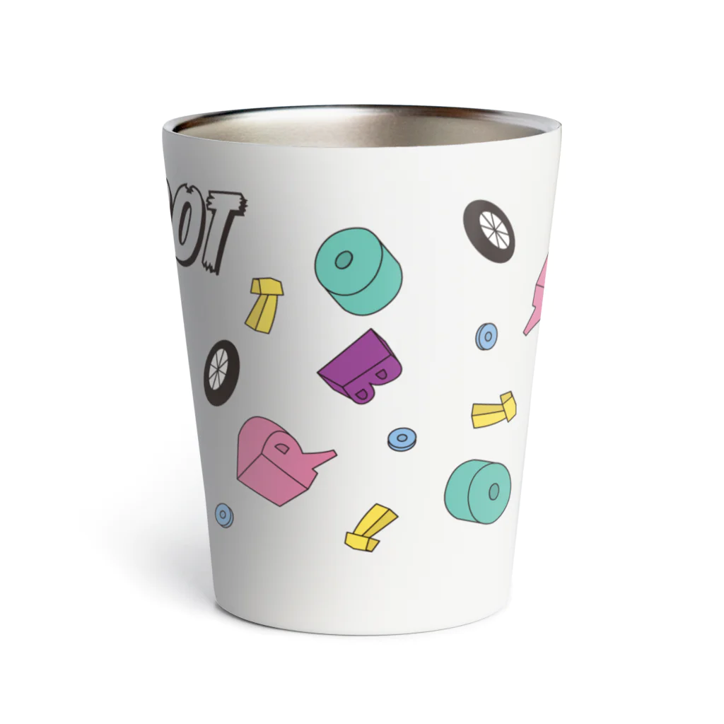 親子設計 CHIiKu MOJi『知育文字』のROBOT くすみカラー Thermo Tumbler