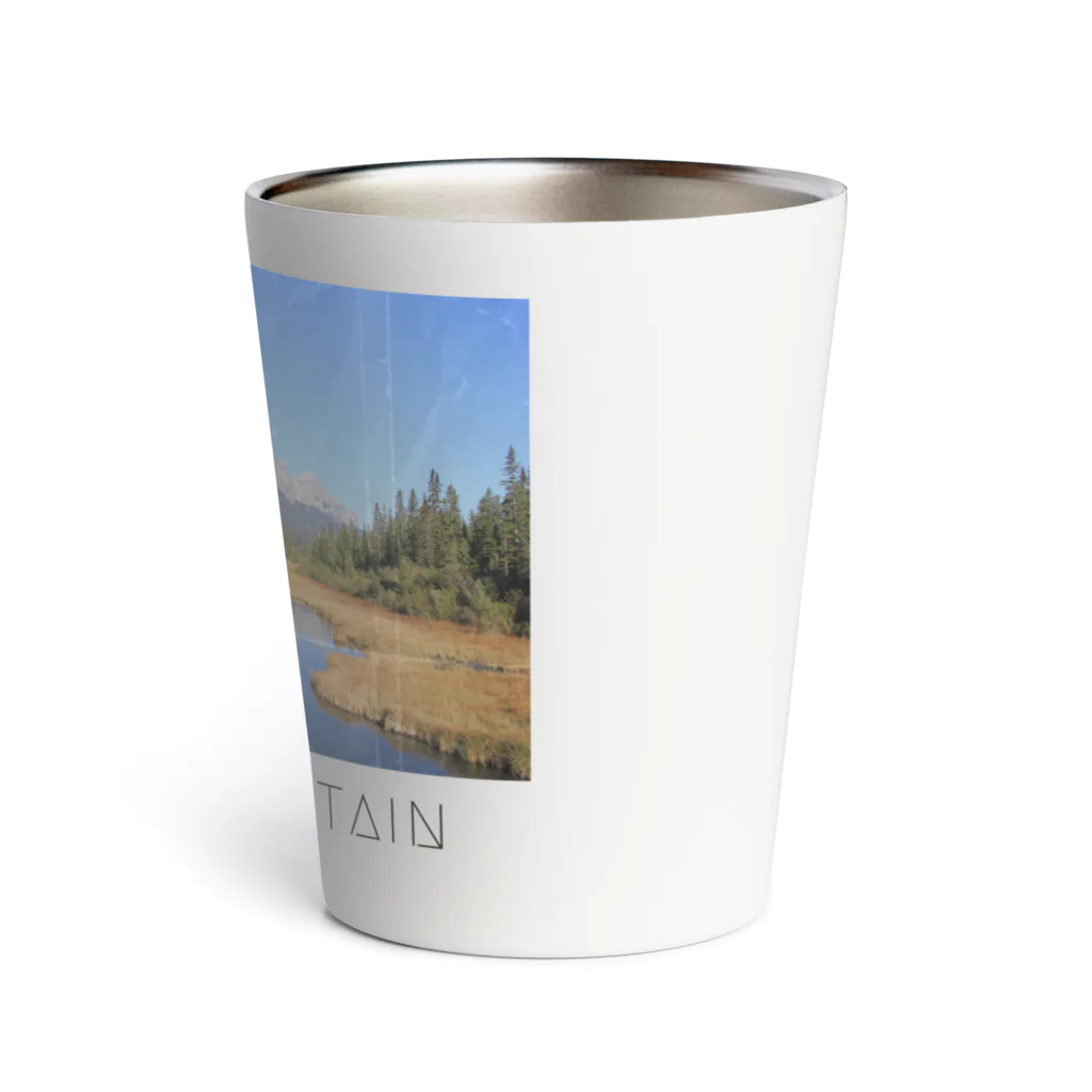 Rami's SouvenirsのROCKY MOUNTAIN - dark logo Thermo Tumbler