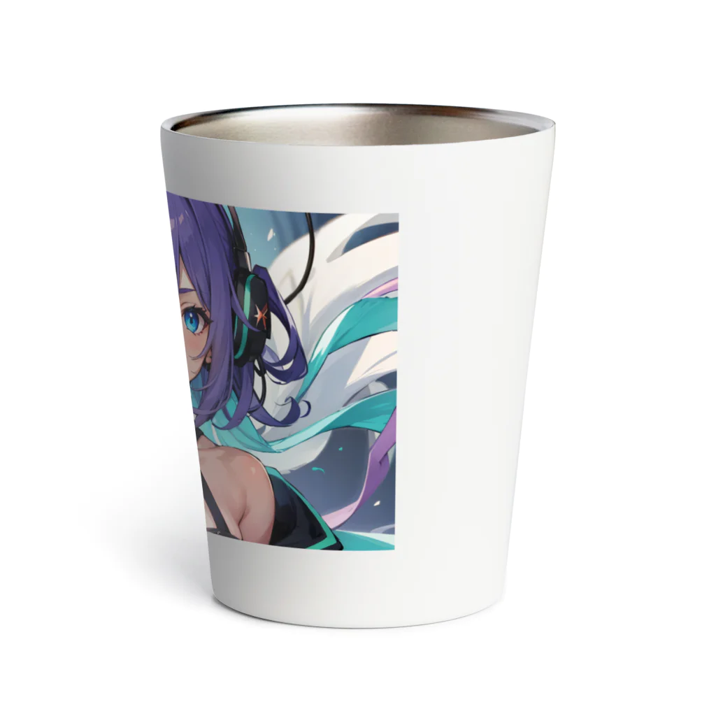 pukurou2096の紫髪のオッドアイ美少女 Thermo Tumbler