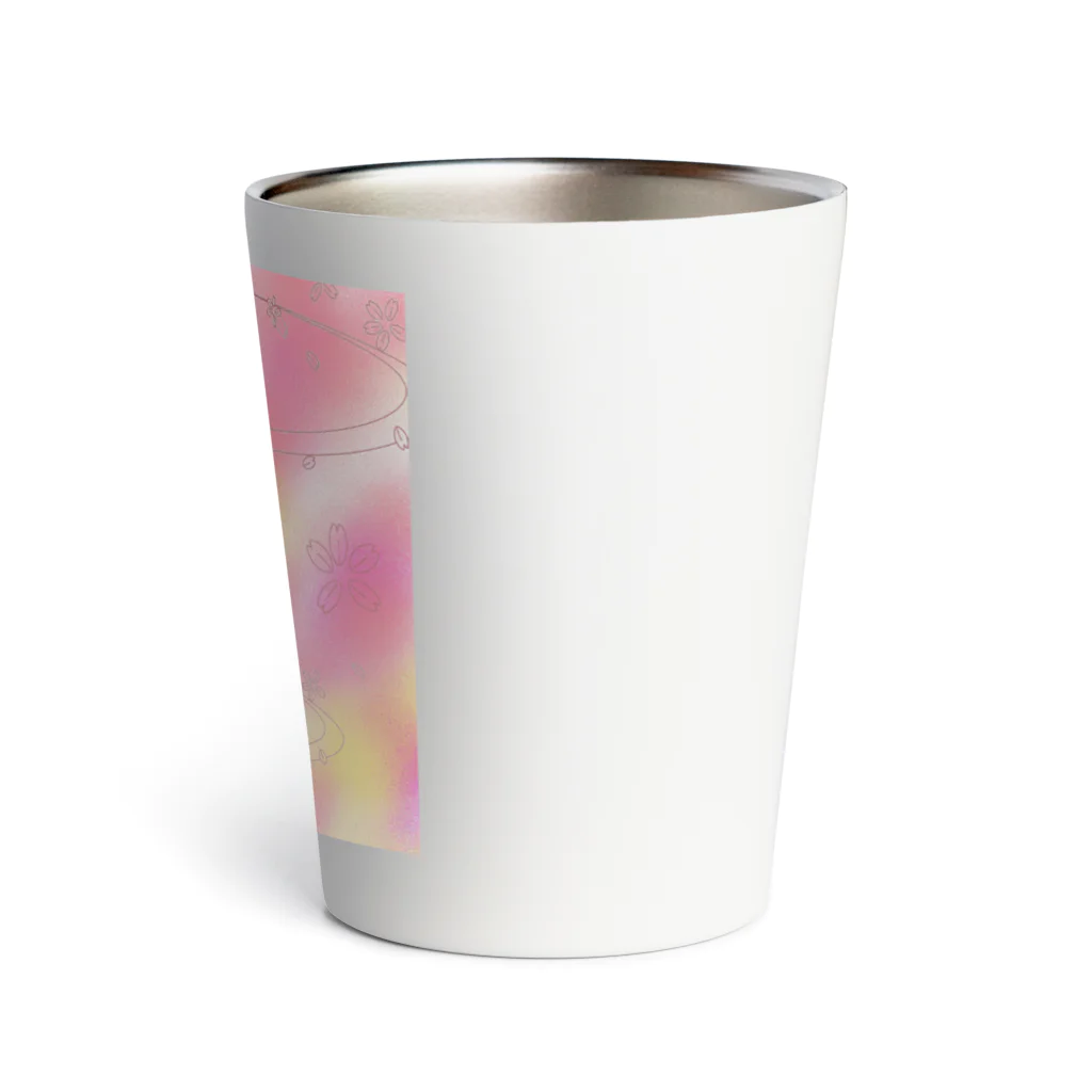 箏譜職人 織姫の箏譜「春が来た」イメージ画像（正方形） Thermo Tumbler