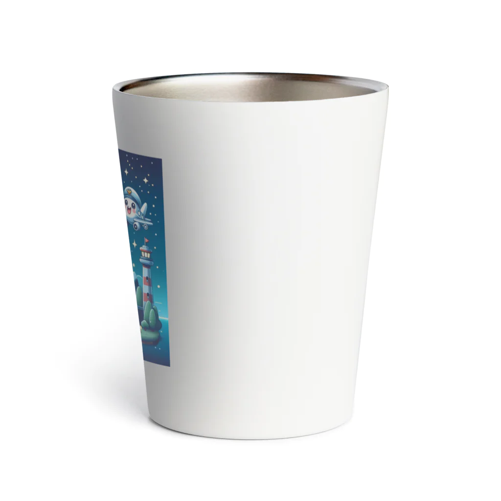 キャラクターズのキラキラ夜景飛行くん Thermo Tumbler