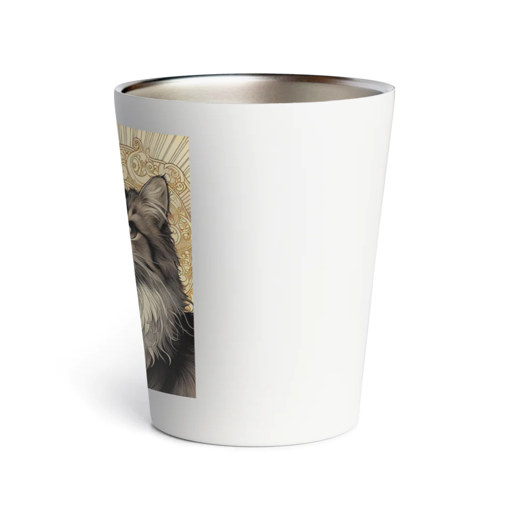 猫の世界のアールヌーボーな猫ちゃぁぁん Thermo Tumbler