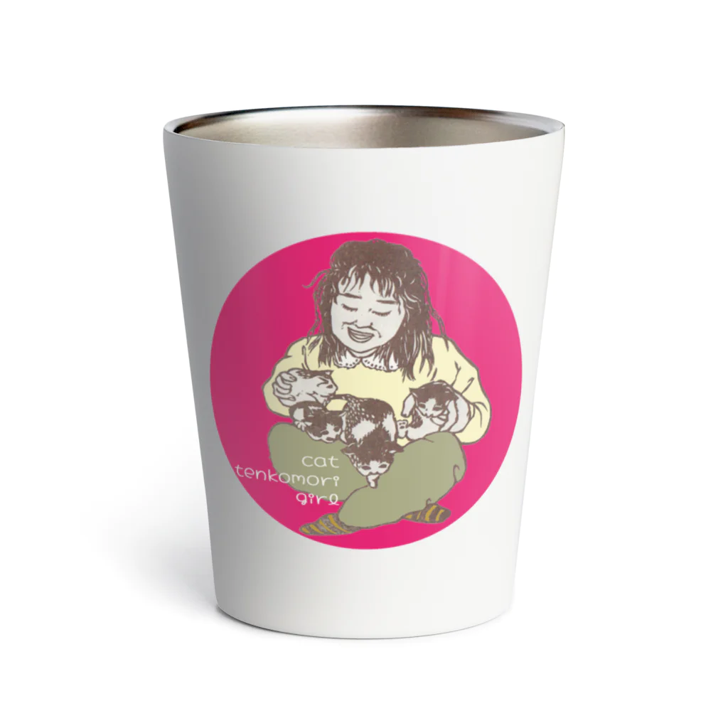 Y-C-PRINT-S-SHOPのネコてんこもり・ガール・タンブラー Thermo Tumbler